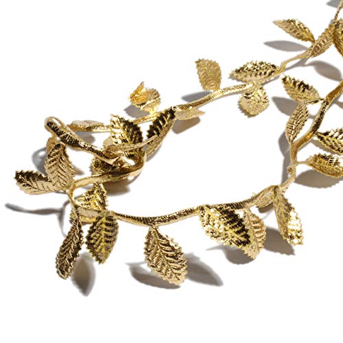 BASOKAN Gold Leaves Leaf Ribbon Trim Rope - 20 Yards - for Garland DIY Crafts and Party Wedding Home Decorations (Gold) - Image 2